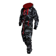Load image into Gallery viewer, Fashionable Hooded Jumpsuit For Men, Full-Zip Sports Romper - Joggers + Hoodies