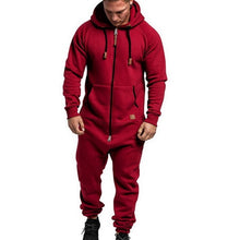 Load image into Gallery viewer, Fashionable Hooded Jumpsuit For Men, Full-Zip Sports Romper - Joggers + Hoodies