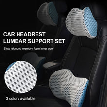Load image into Gallery viewer, Super Comfortable Memory Foam Neck & Back Support Pillow Set For Car