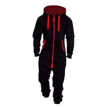 Cargar imagen en el visor de la galería, Fashionable Hooded Jumpsuit For Men, Full-Zip Sports Romper - Joggers + Hoodies
