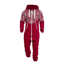 Cargar imagen en el visor de la galería, Fashionable Hooded Jumpsuit For Men, Full-Zip Sports Romper - Joggers + Hoodies
