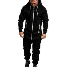 Cargar imagen en el visor de la galería, Fashionable Hooded Jumpsuit For Men, Full-Zip Sports Romper - Joggers + Hoodies
