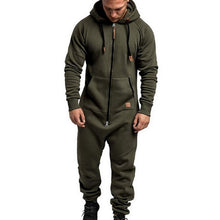 Cargar imagen en el visor de la galería, Fashionable Hooded Jumpsuit For Men, Full-Zip Sports Romper - Joggers + Hoodies
