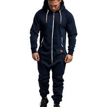 Cargar imagen en el visor de la galería, Fashionable Hooded Jumpsuit For Men, Full-Zip Sports Romper - Joggers + Hoodies
