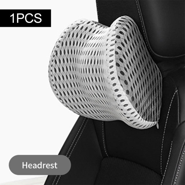Super Comfortable Memory Foam Neck & Back Support Pillow Set For Car