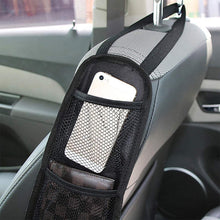Cargar imagen en el visor de la galería, Luxury Car Seat Side Organizer, Net Organizer With 3 Pockets
