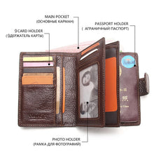 Load image into Gallery viewer, Genuine Leather Passport Holder
